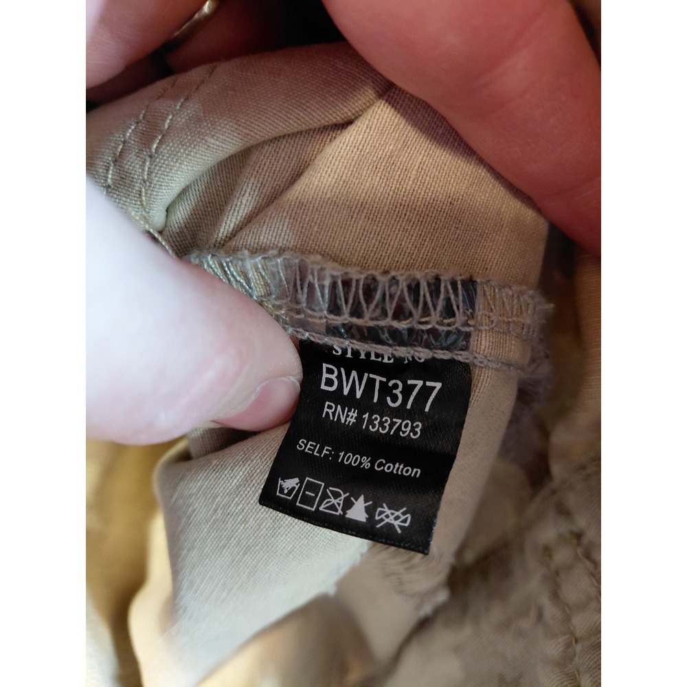 POL Denim Jacket Women Size L Distressed Colorblock Patchwork Blue Tan - Picture 6 of 7